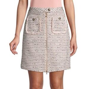 KARL LAGERFELD PARIS Front-Zip Tweed Skirt size 2 BRAND NEW EXCELLENT CONDITION